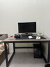 馨美凯电脑桌台式家用简易书桌办公桌简约现代工作台租房卧室学习写字桌 【单桌1.6cm厚桌面】黑架+玛尼灰 长120cm*宽80cm*高74cm 实拍图