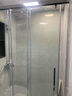 东鹏（DONGPENG）淋浴房三联动推拉门一字形卫生间隔断干湿分离玻璃浴室隔断沐浴房 雅黑缓冲1.2-1.29/2米高|极窄 升级1.0壁厚不锈钢+2cm极窄边框 实拍图