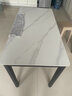 科格美岩板餐桌长方形桌现代简约加厚岩板桌子餐厅家用小户型饭桌椅组合 亮光白【12mm岩板】 120cm *宽60cm【单桌】 实拍图