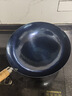 章丘铁锅正宗手工锻打铁锅无涂层物理不粘锅炒锅老式家用炒菜锅厨具轻音 标准版古法烤蓝(已干烧） 34cm 实拍图