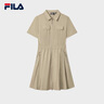 FILA 斐乐官方女装梭织工装连衣裙2025夏季新款时尚凉感防晒收腰裙子 荒草卡其-LK L 170/88A/L 实拍图