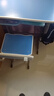 领坚儿童学习桌中小学生可升降书桌椅课桌写字桌小户型培训班家用套装 学校同款桌椅(4cm铁柱)+蓝色 60CM*40CM*76CM 实拍图