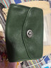 裘真信封包女链条斜挎单肩包休闲复古小包植鞣头层牛皮包包 绿色-中号 实拍图
