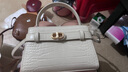 CHARLES&KEITH鳄鱼纹凯莉包手提斜挎婚包包女包生日礼物CK2-50270880-1 Ivory象牙色 S 实拍图