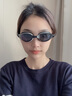 特步泳镜防水防雾高清近视度数男士专业游泳眼镜女士潜水装备泳帽套装 烟青黑 平光/不近视 实拍图