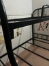 上下铺铁床子母铁艺上下铺双人床上下床高低床小户型铁艺床高低床 黑色 上铺1.2米/下铺1.5米 实木床板 实拍图