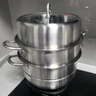 康巴赫304不锈钢三层蒸锅蒸笼复底大汤蒸锅多功能锅具32cm燃气灶通用 实拍图