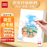 天章 （TANGO）A4荷兰白卡纸230g 加厚硬卡纸 学生手工折纸剪纸 美术画画盖章 马克纸手抄报专用纸20张/包 实拍图