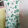 【夏季连衣裙】夏季新款儿童冰丝裙女童背心连衣裙中大童 绿色碎花冰丝裙 90 码 实拍图