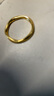 周六福（ZLF）  黄金戒指女款硬金三生三世足金素圈指环 定价单个 光面16号-0.85g 实拍图
