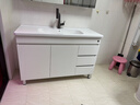 顾家家居（KUKA）落地浴室柜陶瓷一体盆洗脸手盆柜组合洗手台卫浴柜洗漱台G-06204 120cm白色|美妆镜柜 实拍图
