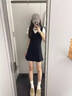 圣保美学院风背心连衣裙夏季女装2025新款小个子韩系穿搭短裙子夏天套装 套装【白色t恤+藏青色连衣裙】 M 码 实拍图