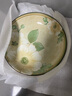 贺川屋陶瓷盘家用盘子8英寸日式釉下彩装菜盘子餐盘菜盘 4只装 山茶花 实拍图