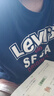 Levi's李维斯情侣美式宽松印花时尚简约舒适潮流纯棉圆领短袖T恤 藏青色 002A0-0002 S 实拍图