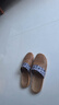 贝蒂语夏季居家亚麻拖鞋透气藤草席编织厚底男女春秋欧式室内凉拖鞋 深色 37-38 实拍图
