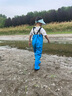 神鲨天蓝色儿童下水裤连体裤赶海衣服防水裤涉水服雨裤玩水玩沙赶海服 实拍图