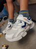鸿星尔克（ERKE）童鞋中小童男童常规慢跑鞋儿童运动鞋正白/星际蓝27 实拍图
