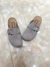 百丽（Belle）【张凌赫同款】半岛吐司2代勃肯鞋女商场2025包头拖D5W1DBH5预售 灰色 （1代升级款） 38 实拍图