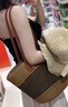 万佳臻草编包包女包2025新款夏季海边托特包女大容量编织单肩包藤编草包 草编包【卡其黑彩】 实拍图