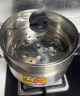 炊大皇304不锈钢汤锅+蒸屉 汤蒸炖锅蒸锅双耳煮粥煮面 22cm 电磁炉通用 实拍图