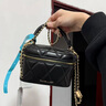 CHARLES&KEITH菱格链条手提斜挎小方包生日礼物CK2-80782534 Black黑色 小包 实拍图