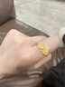 福来岛黄金戒指女时尚古法金首饰足金婚戒手饰满庭芳培育钻戒指 工费：1167元 8.87克-13号 实拍图