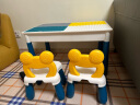 星涯优品积木桌子大颗粒儿童玩具男女孩多功能拼装学习桌生日礼物 实拍图