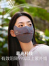 OhSunny防晒口罩女防紫外线护眼角户外骑行透气显瘦凉感面罩 云霜灰 实拍图