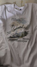真维斯（Jeanswest）冰丝t恤男短袖夏季冰感运动速干衣服青年男士丝光棉宽松大码半袖 白色(大山雪露营) XL (180) (不起球不掉色) 实拍图