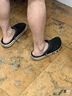 卡骆驰crocs洞洞鞋贝雅卡骆班轻便耐磨一脚蹬休闲鞋|205089 黑色/白色-066 45 (290mm) 实拍图