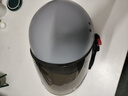 新日新日3C国标认证摩托电动车头盔男女四季通用骑行电瓶车半盔安全帽 火山灰【防晒长镜】 3C新国标A类 实拍图