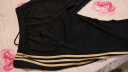 阿迪达斯 （adidas）运动裤男春季宽松透气直筒裤跑步运动防风休闲裤 黑金直筒裤 L  实拍图