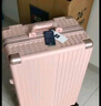 DULA铝框行李箱拉杆箱杯架小型旅行密码箱充电登机皮箱子樱花粉20英寸 实拍图