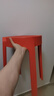 树浩家用塑料加厚凳子可叠放餐椅网红风车餐桌椅子现代简约餐厅书桌用 L.HF升级加强PP材料33cm面-红色 实拍图