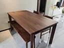 铁逍遥胡桃木实木书桌客厅化大长桌大板工作台家用办公桌学习电脑桌餐桌 胡桃木桌140*70*75厚4.5cm 实拍图