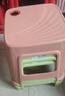 网红塑料凳子30.5cm客厅防滑凳餐桌凳简约可摞叠便携凳浴室凳 粉色【两种款式随机发】 （一个装） 实拍图