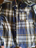无印良品（MUJI）男式 马德拉斯格纹纽扣领短袖衬衫男士衬衣外套纯棉全棉 AC1W8A4S 藏青色格纹 M （170/92A） 实拍图