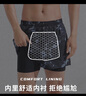 佑游游泳裤男速干防尴尬温泉速干游泳馆沙滩裤泳裤三件套23003蓝色L 实拍图