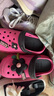 利达妮（TZLDN）黑色增高厚底洞洞鞋女款2025年最新款凉鞋防滑沙滩拖鞋女外穿夏季 树莓红【大花朵6颗】 36-37 【标准码、8CM厚底】 实拍图