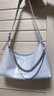 CHARLES&KEITH柔软拉链式褶皱单肩包腋下包包女包女士生日礼物CK2-40782472 Sea Salt Blue海盐蓝色 S 实拍图