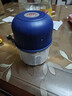 绞肉机小型打蒜器家用绞蒜切蒜器多功能辅食料理机电动蒜泥神器蒜蓉机自动切菜机压蒜器 蓝色-升级大电机 0.26L （塑料杯） 实拍图