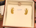 周生生黄金耳钉一对 爱情密语羽毛 足金耳饰耳环女86820E计价 3.4克 实拍图