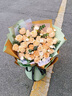 领香鲜花速递香槟玫瑰花束表白送女友老婆生日礼物全国同城配送 33朵香槟玫瑰—女神款 实拍图