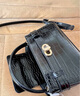 CHARLES&KEITH鳄鱼纹凯莉包手提斜挎婚包包女包生日礼物CK2-50270880-1 Black黑色 S 实拍图