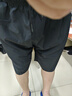 顶峰保罗（Dingfengbaoluo）冰丝休闲短裤男夏季纯色宽松透气运动速干沙滩裤子HYJ02黑色XL 实拍图