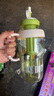 【活动专享】大容量水杯冰霸吸管杯高颜值学生茶水分离杯子 肚肚杯1个-浅绿色 实拍图