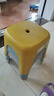 禧天龙塑料凳子家用客厅加厚成人高凳北欧简约商用椅子餐厅凳浴室马桶凳 【亮丽黄】高25厘米 方凳 1个装 实拍图
