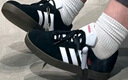 adidas T头鞋 VL COURT复古板鞋德训鞋男女阿迪达斯轻运动   蓝色/亮白/树脂黄(推荐女生选小半码)   40 实拍图