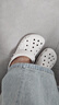 卡骆驰crocs洞洞鞋贝雅男鞋女鞋轻便耐磨一脚蹬拖鞋休闲鞋|10126 白-100 36 /37(220mm) 实拍图