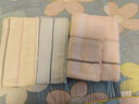 金号A类纯棉亲肤洗脸条纹毛巾浴巾套装  红色浴巾+黄蓝毛巾各一 实拍图